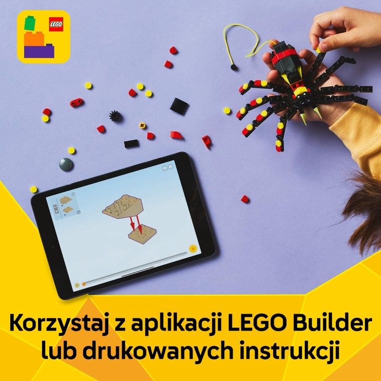 LEGO Creator 3 w 1, Dzikie zwierzęta: niezwykły pająk, 31159