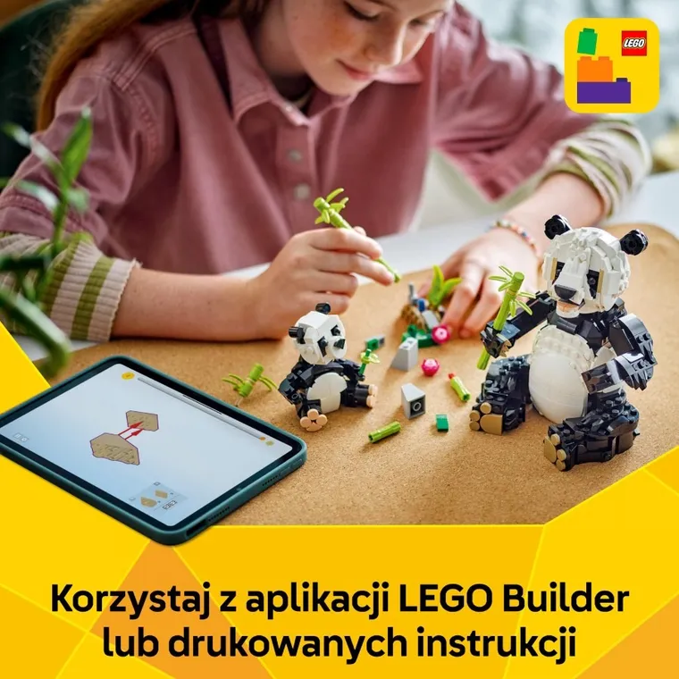 LEGO Creator 3 w 1, Dzikie zwierzęta: rodzina pand, 31165