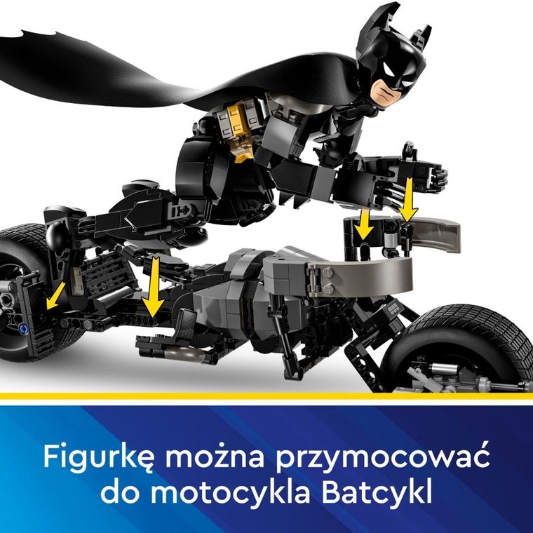 LEGO DC Batman, Figurka Batmana do zbudowania i batcykl, 76273