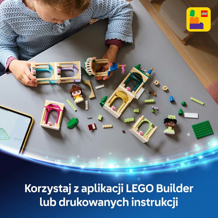 LEGO Disney Princess, Mała Bella i Tiana z zamkiem, 43291