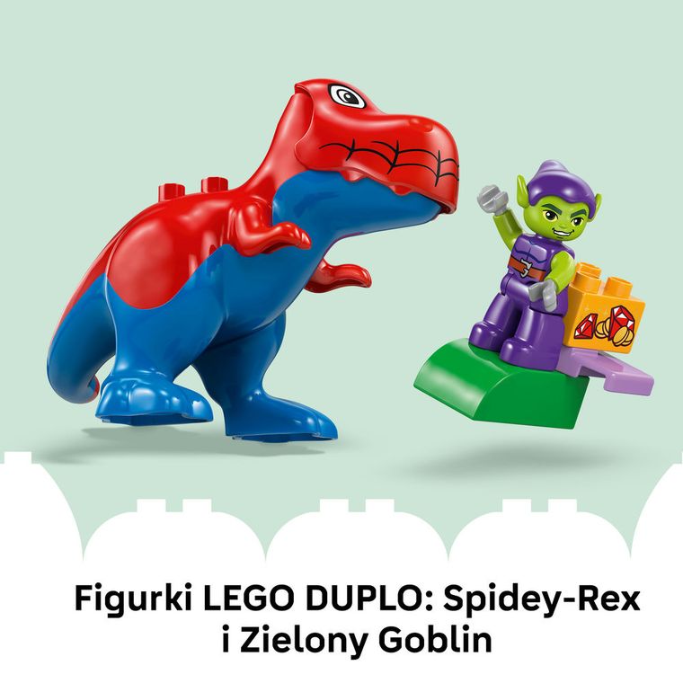 LEGO DUPLO, Dinozaur Spidey-Rex i Zielony Goblin, 10463