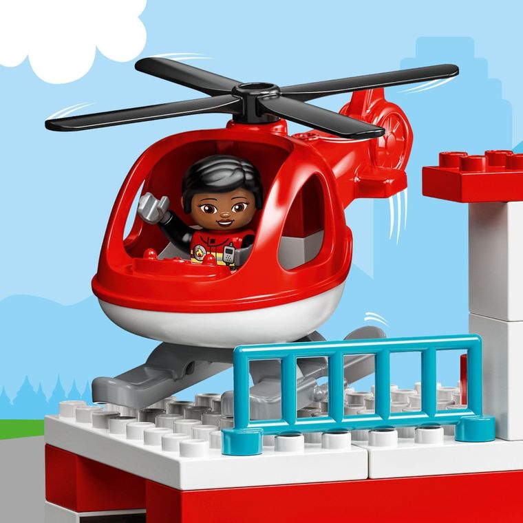 LEGO DUPLO, Rescue Remiza strażacka i helikopter, 10970