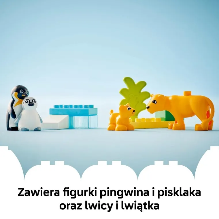 LEGO DUPLO, Rodziny dzikich zwierząt: pingwiny i lwy, 10442