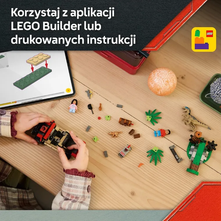 LEGO Jurassic World, Ucieczka terenówką przed raptorem, 76972