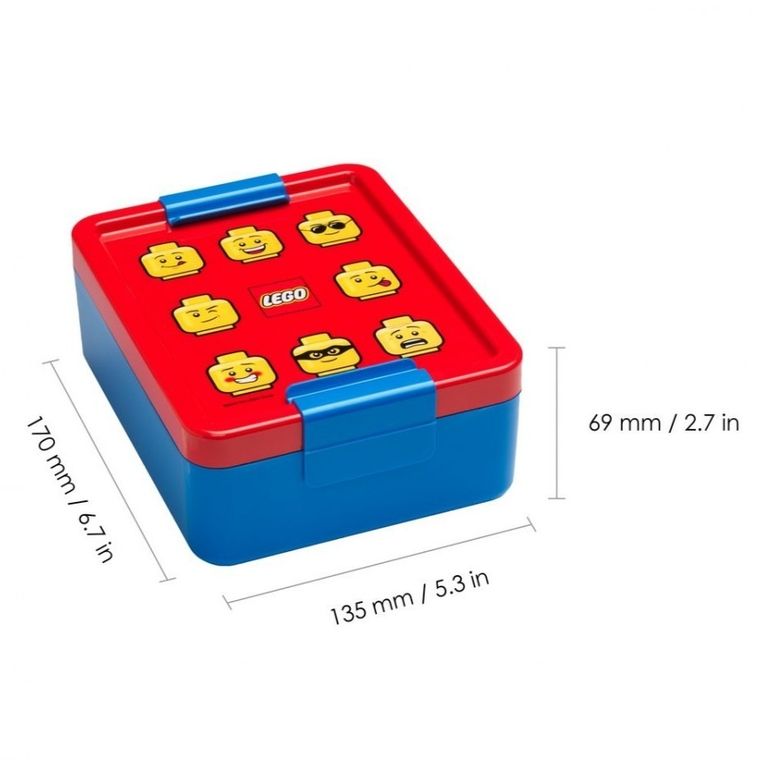 LEGO, lunchbox, niebiesko-czerwony
