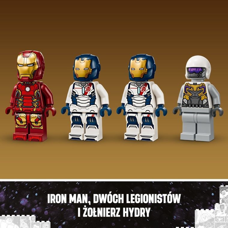 LEGO Marvel, Iron Man i Iron Legion kontra żołnierz Hydry, 76288