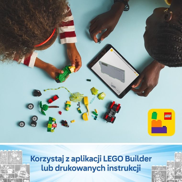 LEGO Marvel, Pościg Spina za Electro w dinopojeździe, 11198