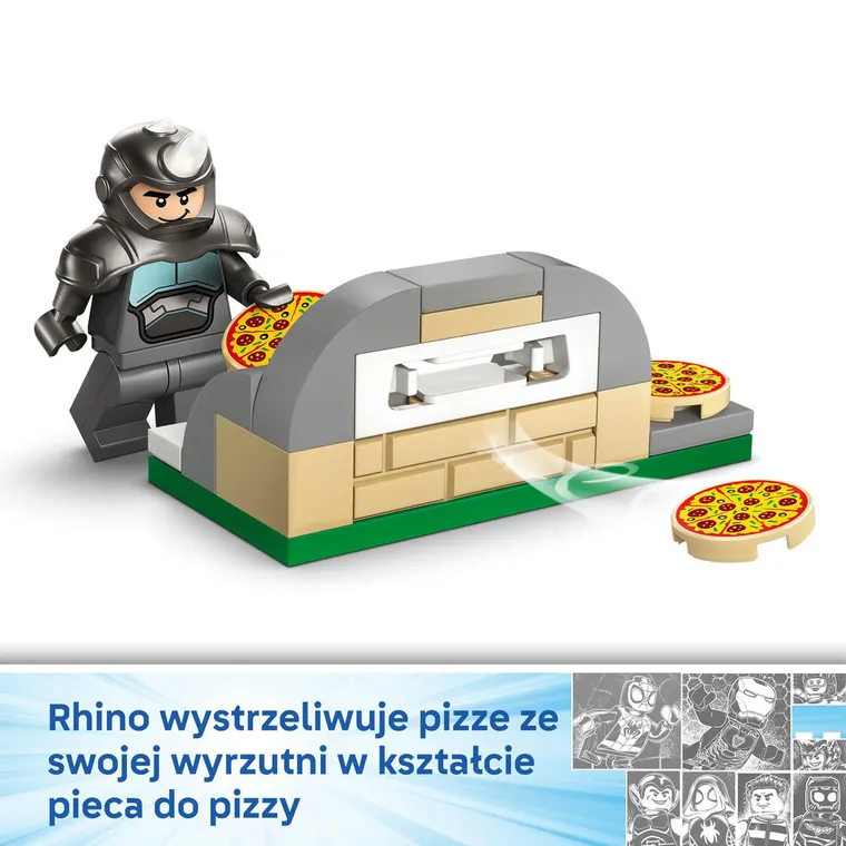 LEGO Marvel, Spidey na motocyklu kontra Rhino, 11206