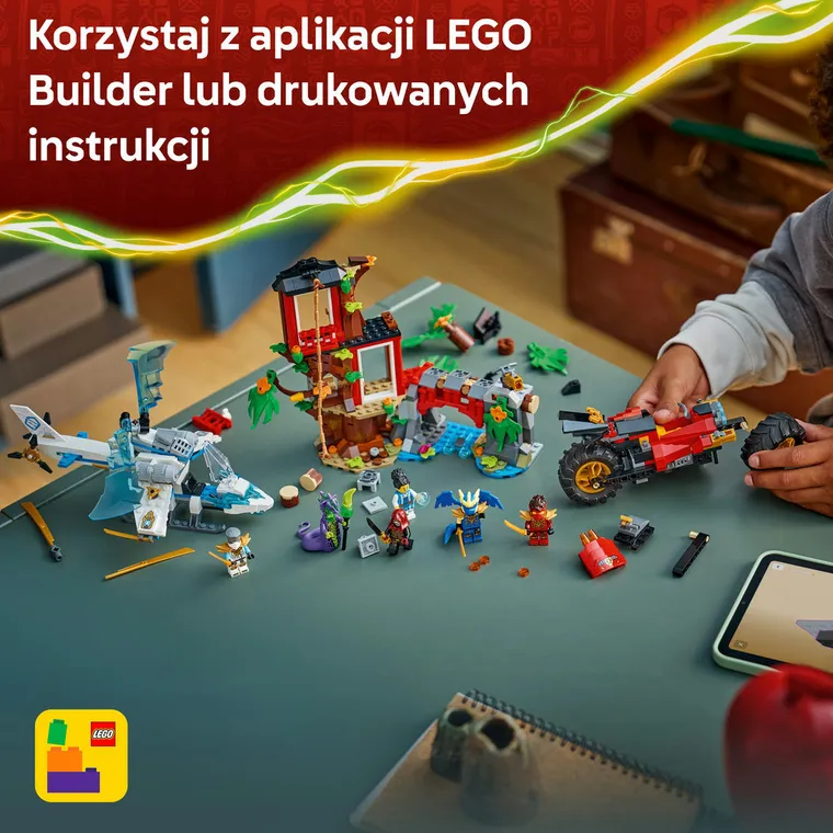 LEGO NINJAGO, Bitwa ninja: domek na drzewie z pojazdami, 71857