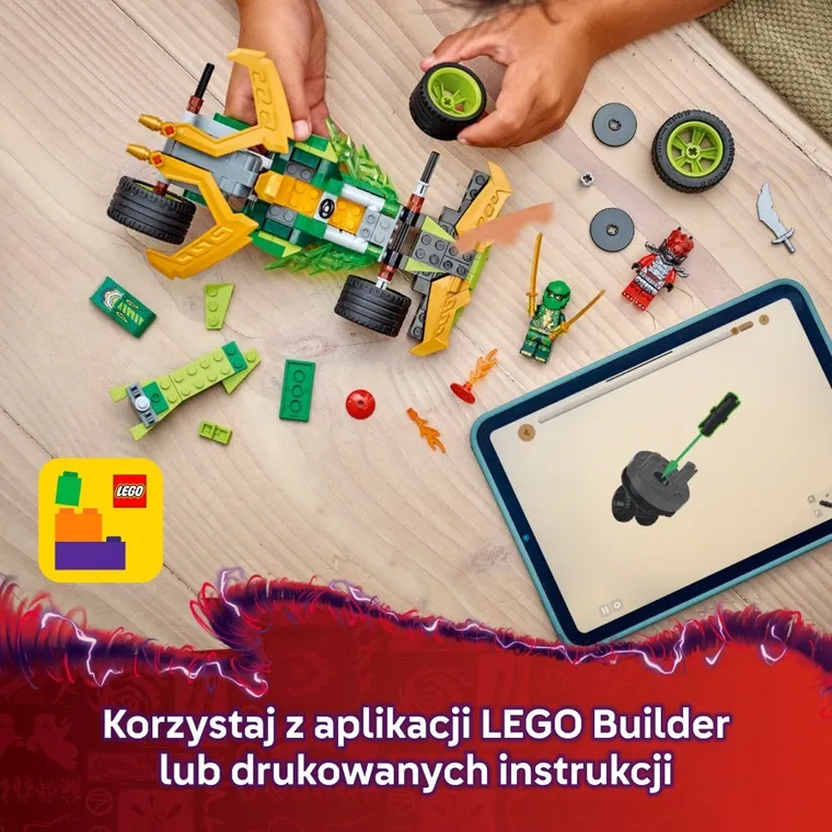 LEGO NINJAGO, Samochód wyścigowy Lloyda z napędem typu pull-back, 71828