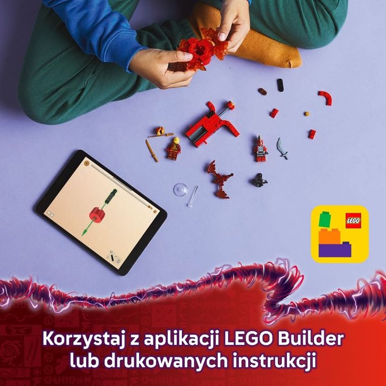 LEGO NINJAGO, Smoczy spinner Spinjitzu Kaia, 71823