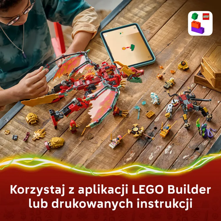 LEGO NINJAGO, Transformujący smoczy mech Wyldfyre, 71868
