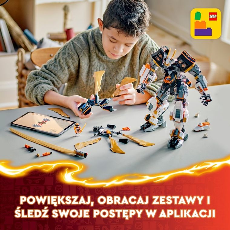 LEGO NINJAGO, Tytanowy smok-mech Cole’a, 71821