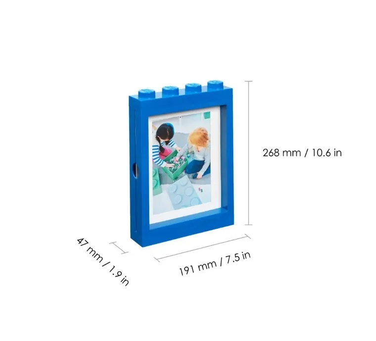 LEGO, ramka na zdjęcia 10-15, niebieska