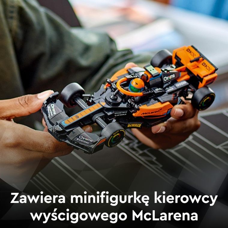 LEGO Speed Champions, Samochód wyścigowy McLaren Formula 1 wersja 2023, 76919