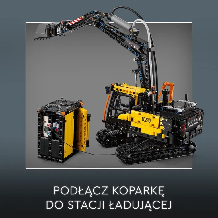 LEGO Technic, Ciężarówka Volvo FMX i koparka EC230 Electric, 42175