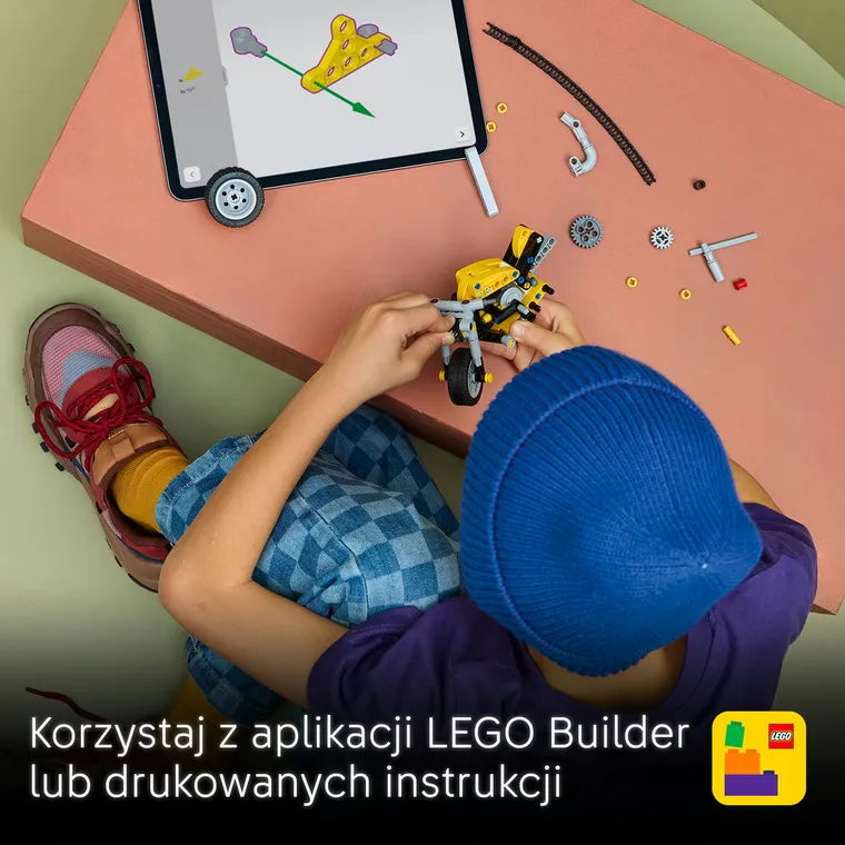 LEGO Technic, Żółty motocykl, 42225