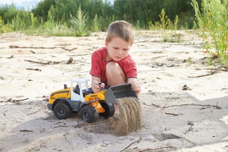 Lena, Worxx, Spychacz Liebherr, pojazd, 48 cm