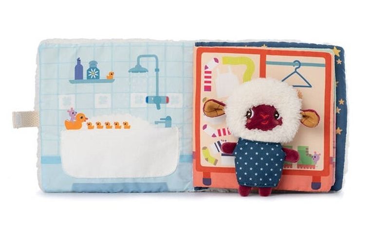 Lilliputiens, Dobranoc, Owieczka Yvon, książeczka aktywizująca z mini-przytulanką, 12m+