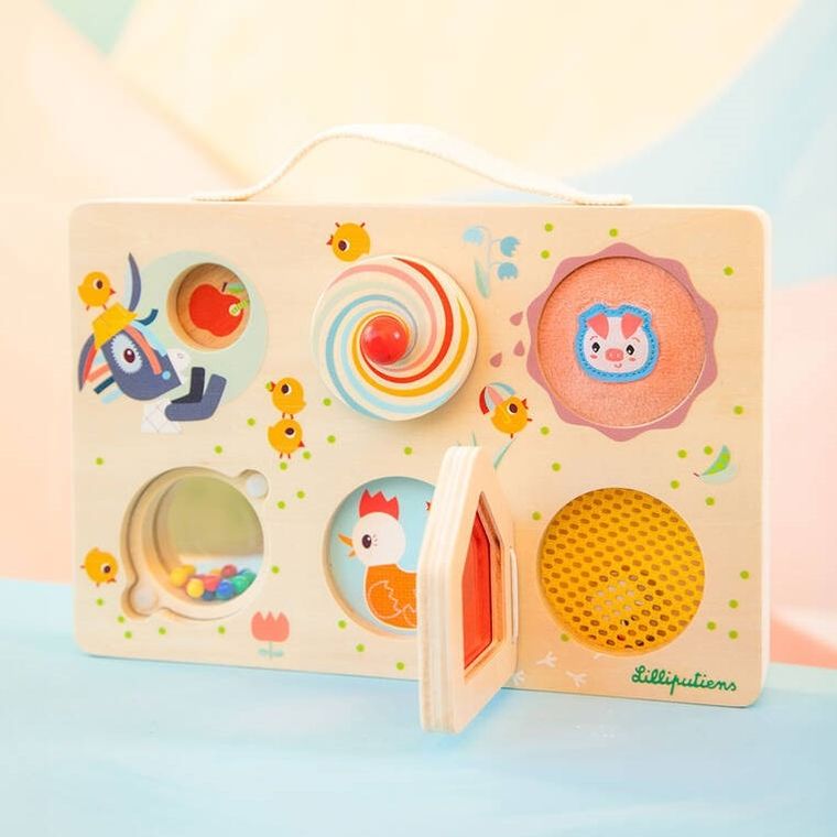 Lilliputiens, Farma, drewniana tablica manipulacyjna, 12m+