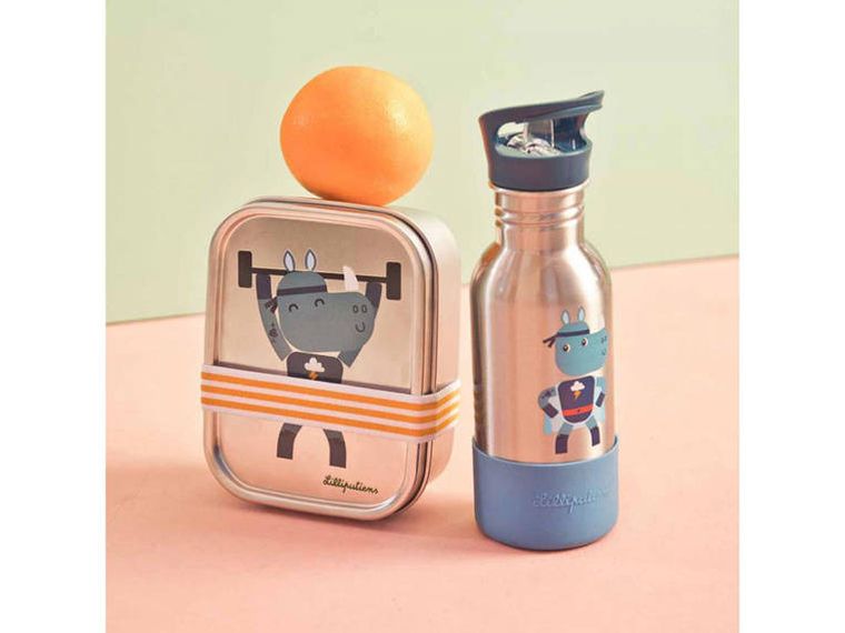 Lilliputiens, lunchbox ze stali nierdzewnej, Super Nosorożec Marius