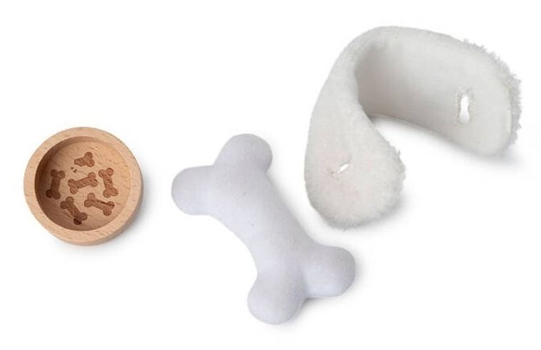 Lilliputiens, Piesek Jules, maskotka piesek z koszyczkiem i akcesoriami, 12m+