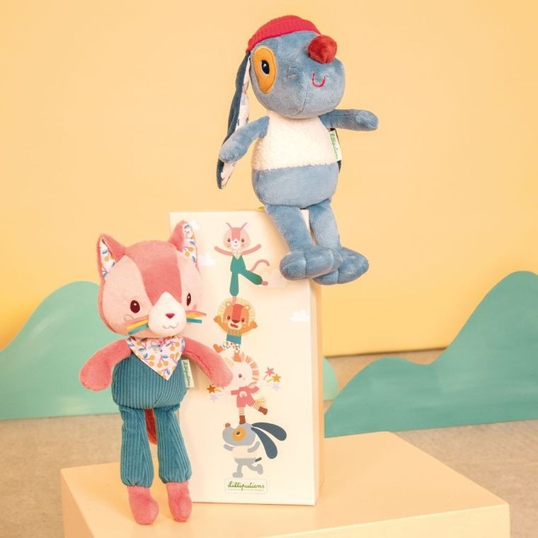 Lilliputiens, Piesek Jules, maskotka w ozdobnym pudełku, 3m+