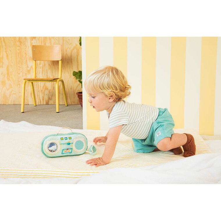 Lilliputiens, Smok Joe, Radio, zabawka sensoryczna, przytulanka, 9m+