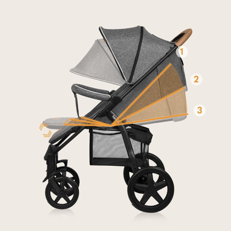 Lionelo, Annet Plus, wózek spacerowy, Stone Caramel