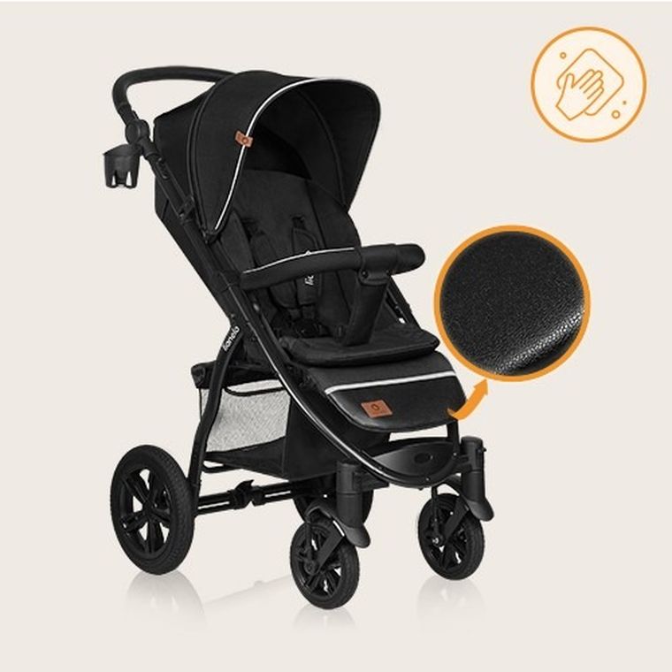 Lionelo, Annet Tour, wózek spacerowy, Black Carbon