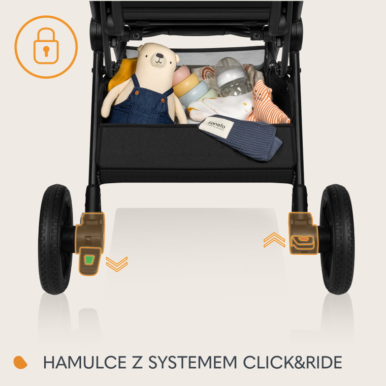 Lionelo, Cloe, wózek spacerowy, Brown Rust