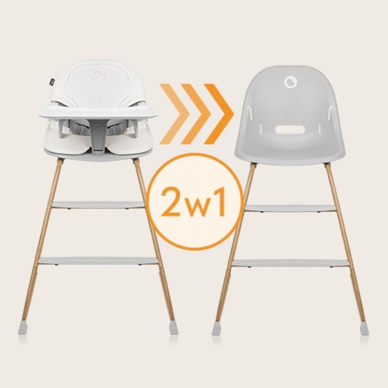 Lionelo, Dalia, krzesełko do karmienia, grey stone natural