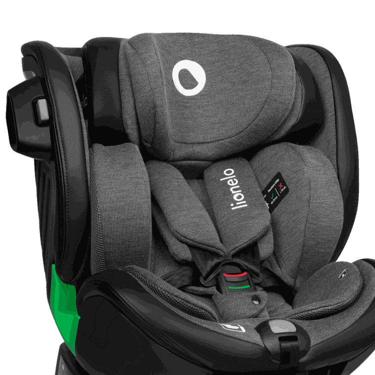 Lionelo, Harmony, I-Size, fotelik samochodowy, Graphite Leather, 40-150 cm