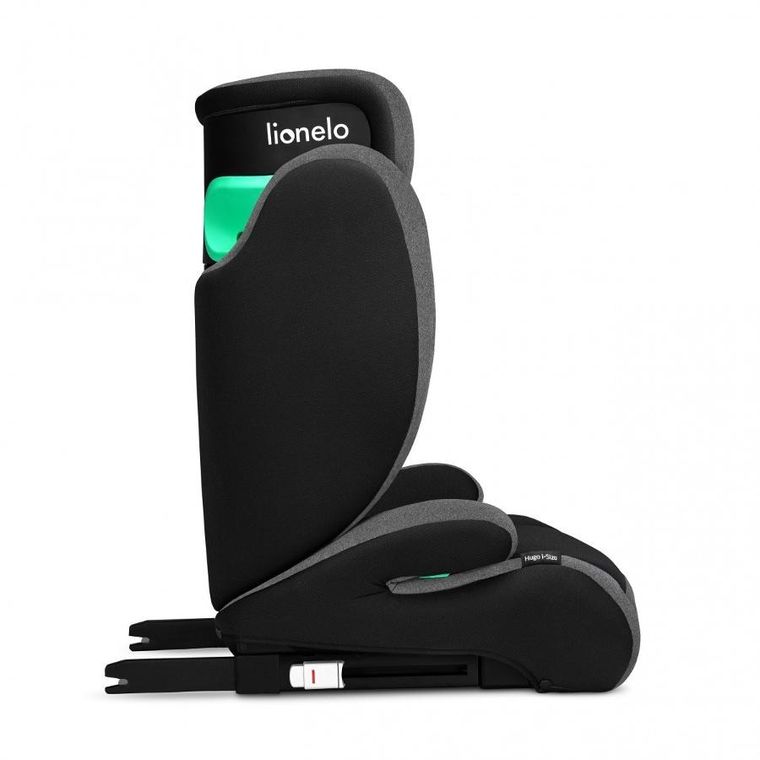 Lionelo, Hugo, I-size, fotelik samochodowy, Black Grey, 100-150 cm