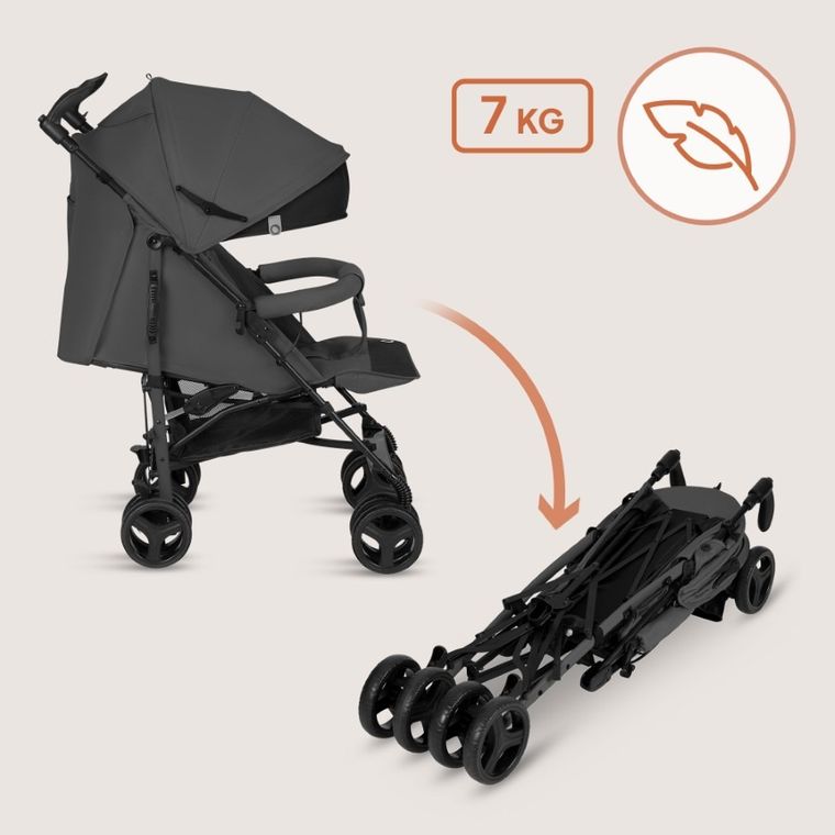 Lionelo, Irma, wózek spacerowy, Grey Stone