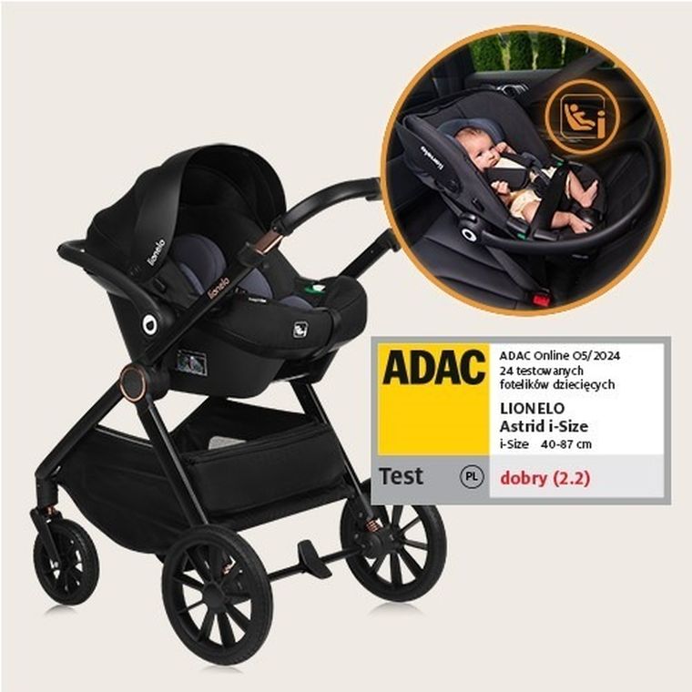 Lionelo, Layla, wózek wielofunkcyjny, 3w1, Green Forest