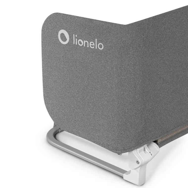 Lionelo, Lora, barierka ochronna do łóżka, składana, Grey Stone