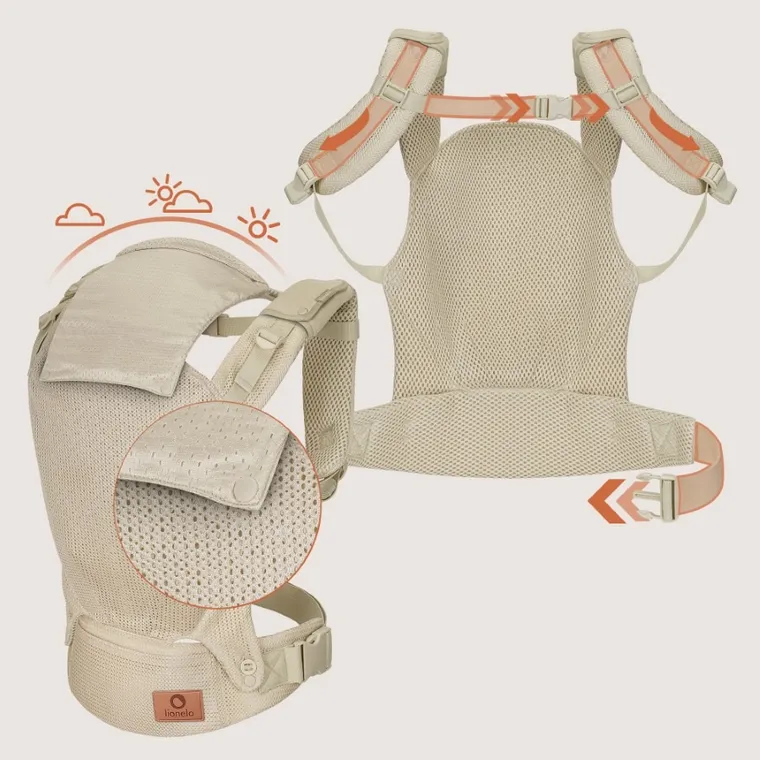 Lionelo, Margareet Air, nosidełko dla niemowlaka, beige