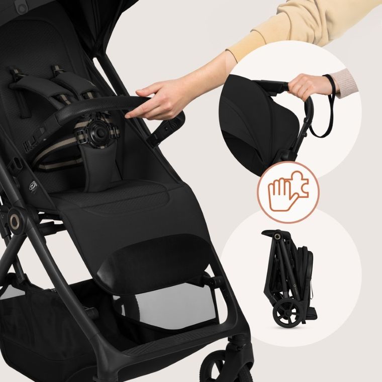 Lionelo, Tansi, wózek spacerowy, black onyx