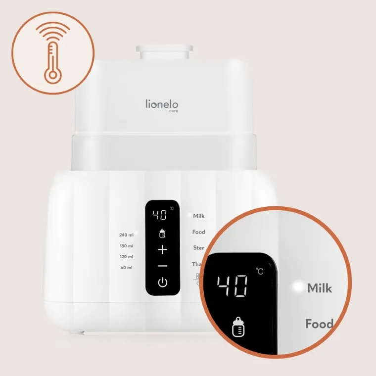 Lionelo, Thermup Double, podgrzewacz do butelek, sterylizator, white