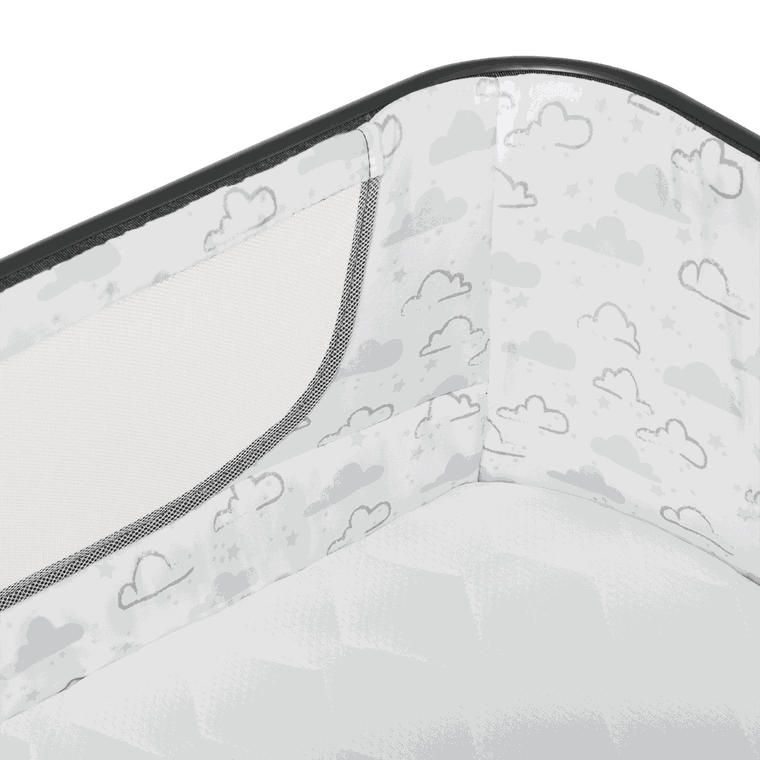 Lionelo, Timon, łóżeczko dostawne, Graphite