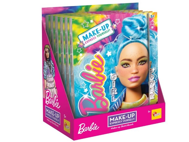 Lisciani, Barbie, Make Up, szkicownik z naklejkami