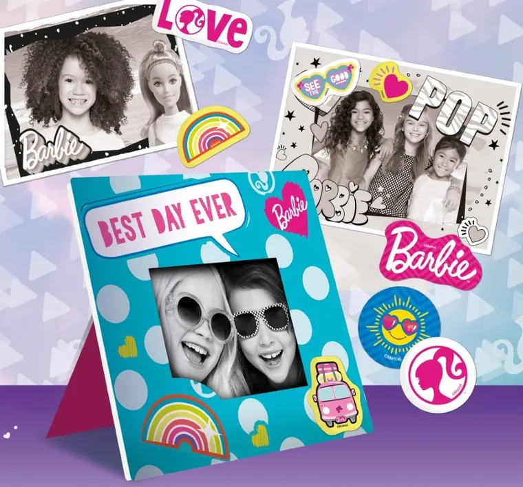 Lisciani, Barbie, Print Cam, aparat natychmiastowy, zestaw z ramkami i naklejkami