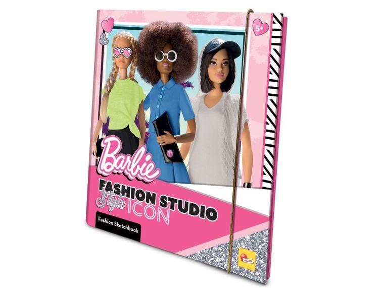 Lisciani, Barbie, Style Icon Fashion Studio, szkicownik z naklejkami