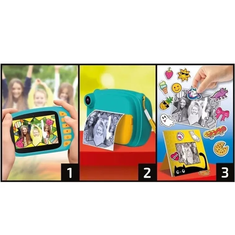 Lisciani, Hi-Tech, Print Cam, aparat natychmiastowy, zestaw z ramkami i naklejkami