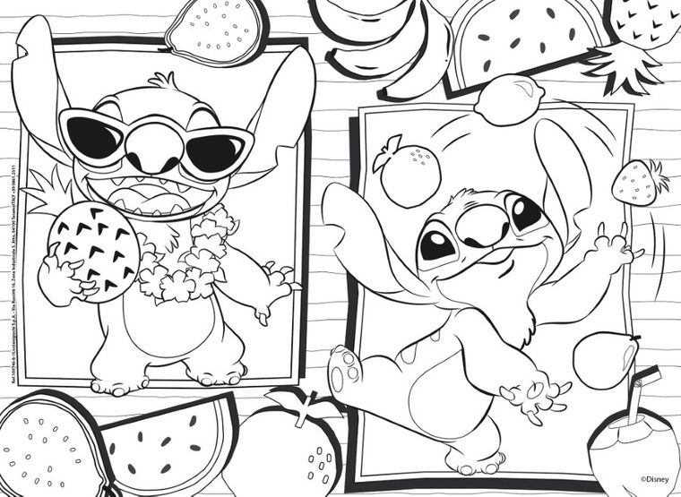 Lisciani, Lilo i Stitch, Maxifloor, puzzle, 4-48 elementów