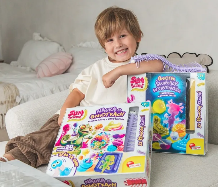 Lisciani, Slumi science, Gniotek w ciemności, zestaw do tworzenia gniotków