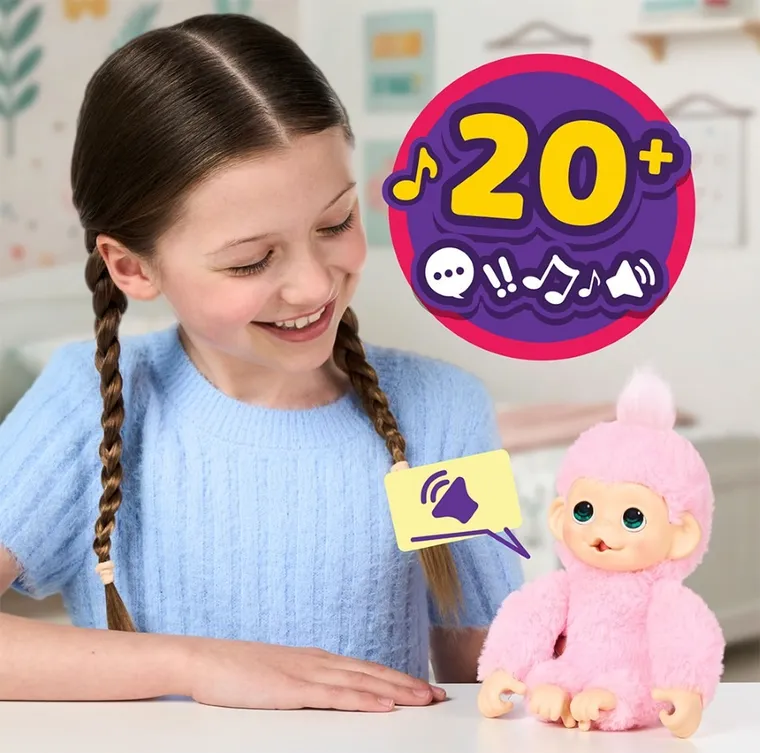 Little Live Pets, Minis, Moja Małpka Luna Lemon, maskotka interaktywna