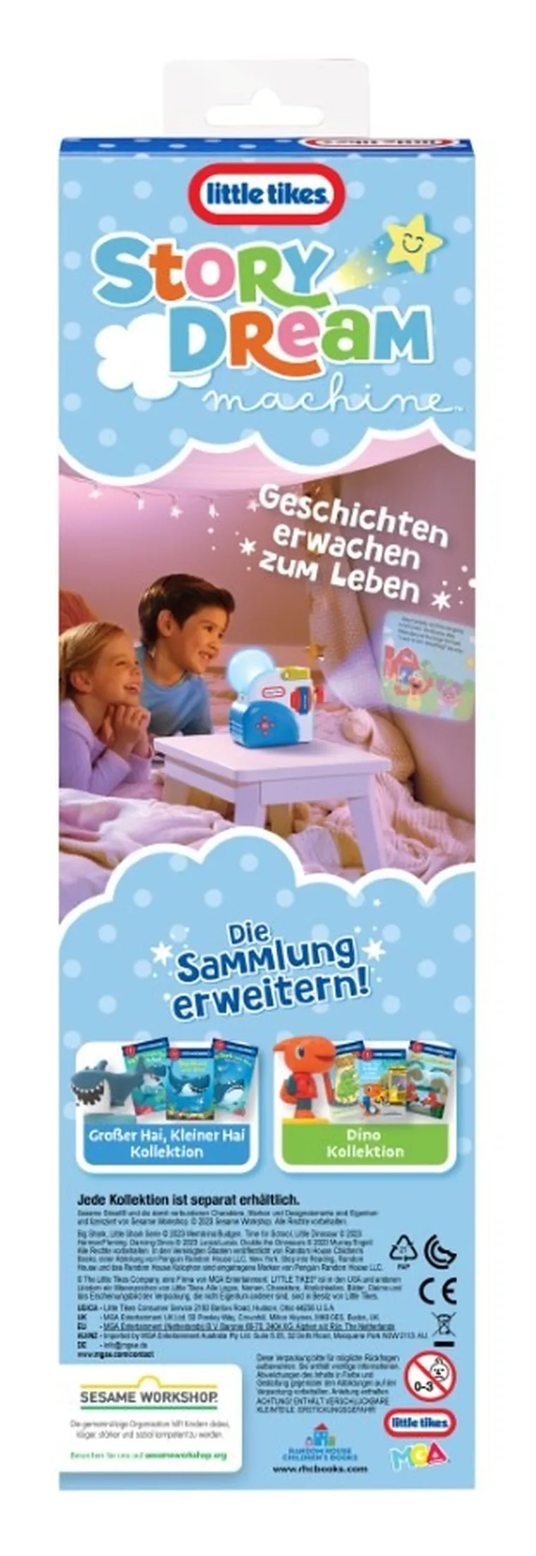 Little Tikes, Story Dream Machine, Ulica Sezamkowa, zestaw bajek do projektora 8151348