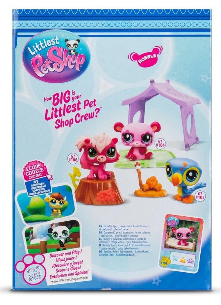 Littlest Pet Shop, Camping, zestaw 3 figurek